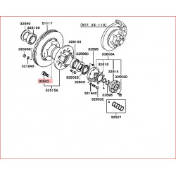 Goujon de Roue Avant 12x41 Pajero 2, L200 K74 avant 1998