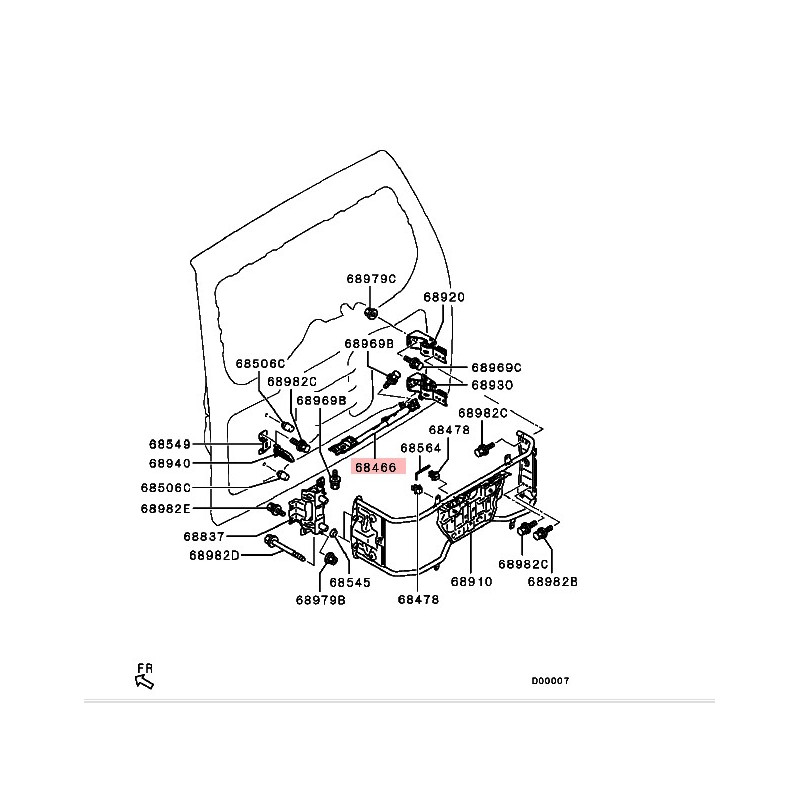 Verins De Coffre Pour Mitsubishi Pour Pajero IV 5822A001