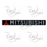 Logo MITSUBISHI Chromé autocollant sur la poignée de porte Arrière Pajero 2