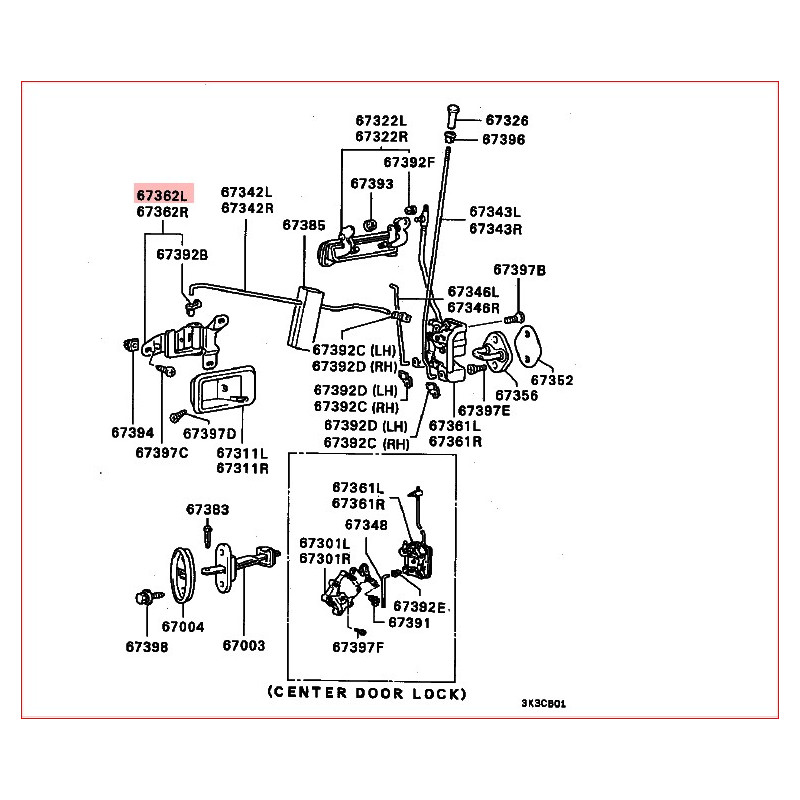Poignée De Porte Arrière Pour Mitsubishi Pajero II (1991-1999) - Remplacement Direct Qualité OEM