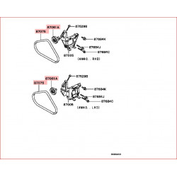 Courroie de Climatiseur d'origine 13 x 945 Pajero 2,8L TDI MB946672