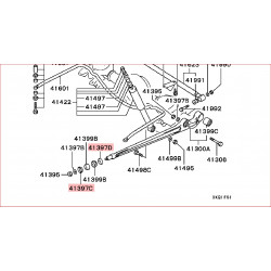Rondelles de Silentbloc du Tirant de Pont Arrière d'origine Pajero II MB584180 / MB584181