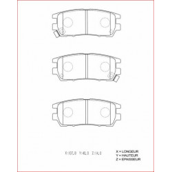 Jeu de Plaquettes de frein Arrière adaptable Pajero II