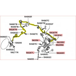 Durites de frein Acier Entre Avant Droite et Bloc ABS Pajero 2,8L TDI