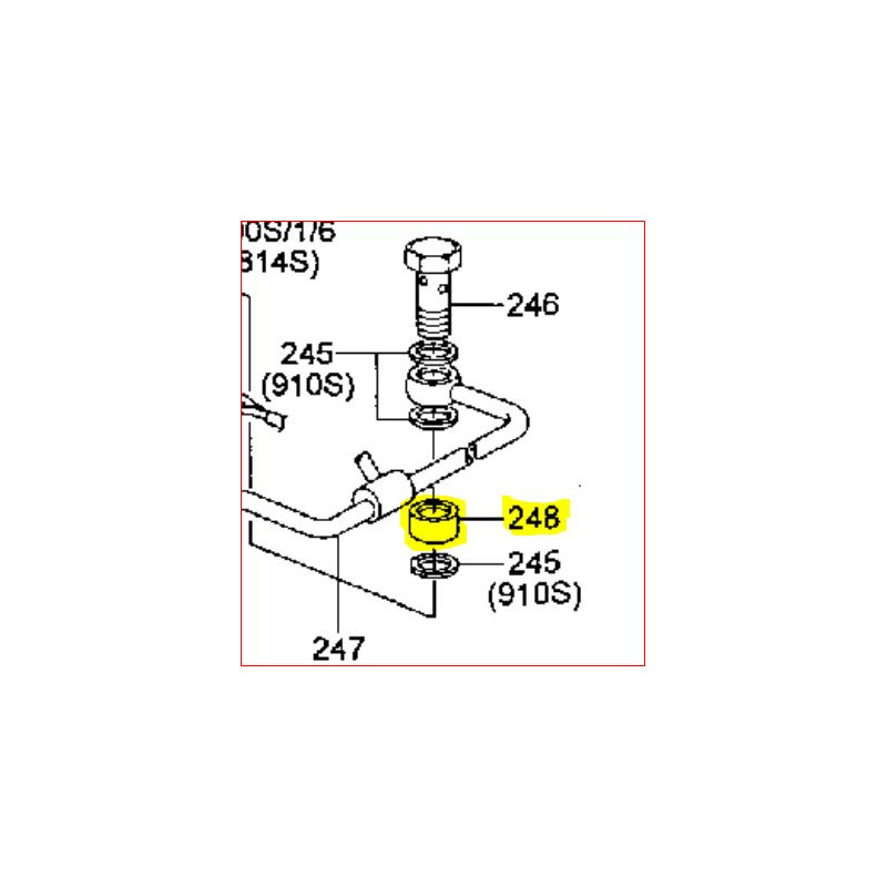 Entretoise sur la Pompe d'Injection du Pajero 2,8L TDI