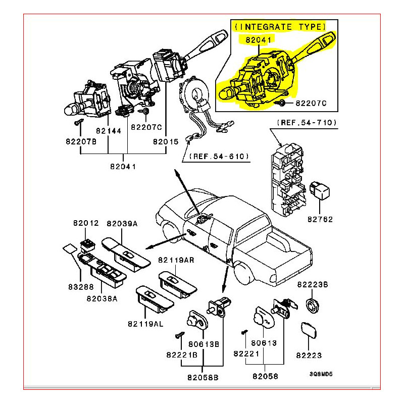 Commutateur Combiné Essuie-glace/clignotants Pour Suzuki Samurai 1985-1995 - Remplacement Direct