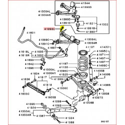 Boulon pour Silentbloc de Triangle Supérieur Arrière Pajero III, Droit ou Gauche, Avant ou Arrière