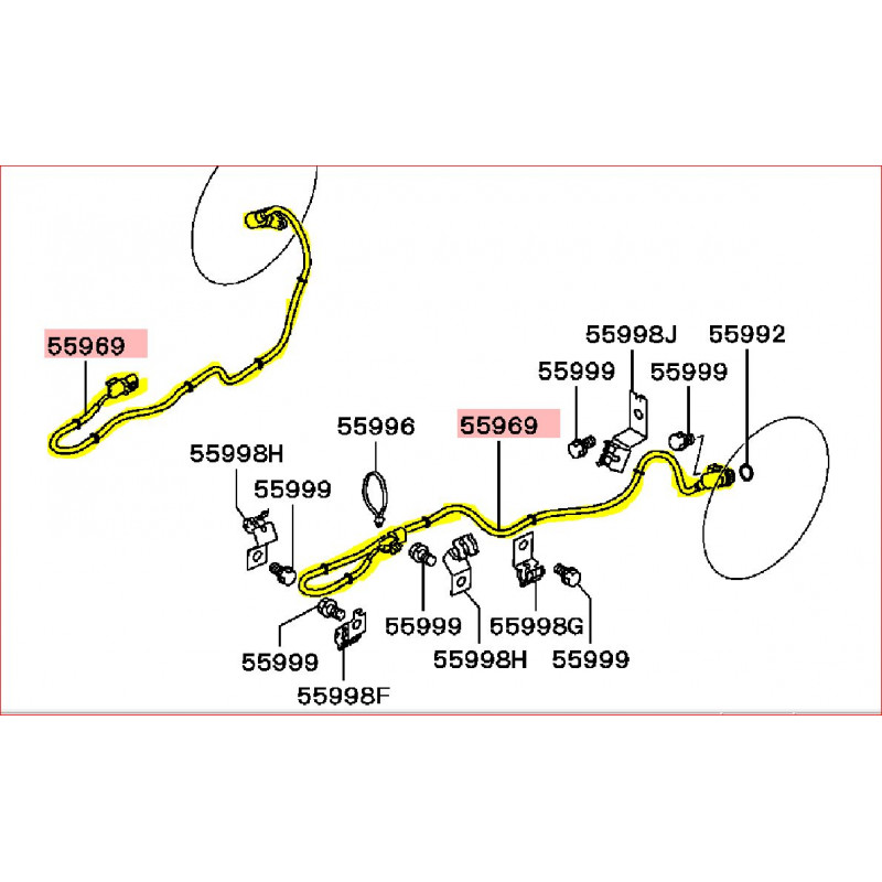 JAPKO CAPTEUR DE Vitesse Arrière Gauche Pour Mitsubishi Pajero III V7_W