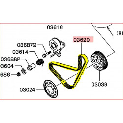 Courroie d’Équilibrage d'Origine 2,5L TDI Après 10/1993 MD310484