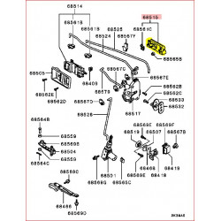 Poignée de Porte Arrière Pajero 2 d'Origine MR230032