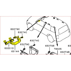 Poignée de Maintien Intérieur Beige Avant Droite ou Gauche Pajero 3 MR612205