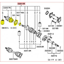 Soufflet de Cardan Adaptable Extérieur Avant Droit Pajero 2