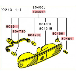Feux Arrière Droit ou Gauche Complet dans le Pare Choc Pajero 3 - 2003 - 2006