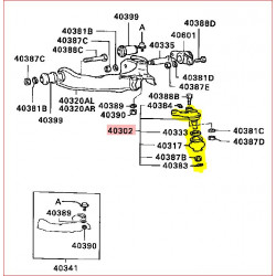 Rotule de Pivot Inférieur Gauche ou Droite Adaptable Pajero 1 et L200 1