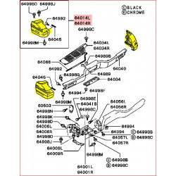 Crosse de Pare Choc Arrière Droite ou Gauche Silver Pajero 2 Long Après 06/1994