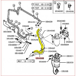 Durite de Retour de la Pompe d'Injection Pajero III 3,2L DID