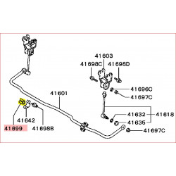 Silentbloc de Barre Stabilisatrice Arrière Pinin H77 Diamètre 13,8