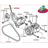 Boulon de Réglage de la Poulie de Tension de la Courroie de Climatisation Pajero 4 Moteur 3,2L DID