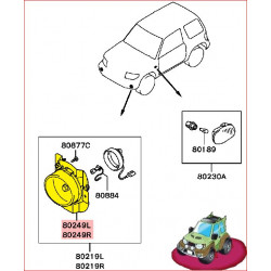 Feux Anti Brouillard Avant Droit ou Gauche Pinin