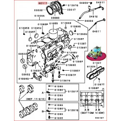 Joint Papier de Carter Moteur Arrière Pajero II 2,5L TDI