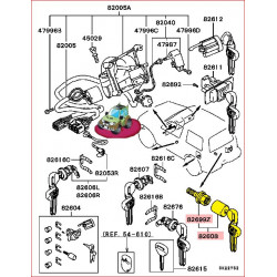 Boulon Antivol de Roue de Secours Avec sa Clef pour Jante Alu Pajero 2