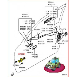 Arrêt de Porte Avant Droite ou Gauche Pajero 4