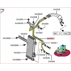 Durite Rigide Inférieur du Radiateur d'Huile Moteur L200 II 2,5L TDI K74