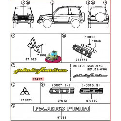 Logo Pininfarina Chrome/Black Aile Avant Pinin