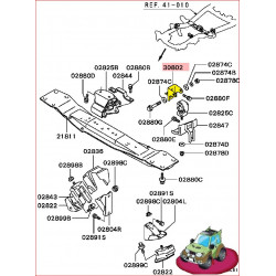 Patte de Fixation du Silentbloc sur le Coter Droit de la Boite de Transfert L200 K74