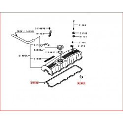 Demi-lune en aluminium du joint de cache culbuteur 2,5L TDI Origine