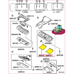 1 Lentille de Plafonnier Central Pajero 2