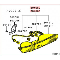 Feux Arrière Complet Droit ou Gauche Adaptable dans le Pare Choc Pajero 3 - 2000 - 09/2002