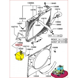 Vase d'Expansion Complet avec Bouchon Pour L200 K74 et Sport K94