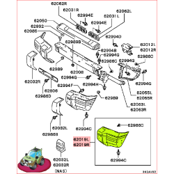 Crosse de Pare Choc Avant Droite ou Gauche Verte Pajero 2