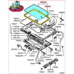 Vitre de Toit Ouvrant + Son Joint Pajero Sport K94 et K96