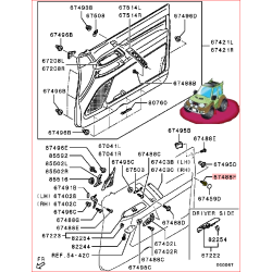 1 Vis de Maintient de la Garniture de Porte Avant Pajero 3 et 4