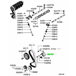 Galet Tendeur d'Origine de Courroie de Distribution Pajero Junior H57